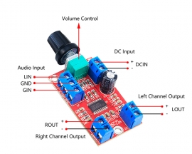 60W Digital Power Amplifier Module Dual Channel 102dB DC 12V Class D Amplifier